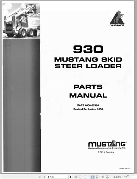 mustang skid steer 930 manual